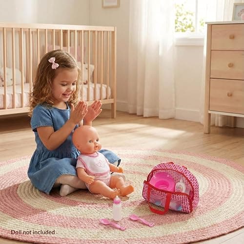 BiBi Doll Baby Doll Accessories Playset 18 Pcs with Carry Storage Bag - Includes Care & Feeding Set, Bottles, Dummy, Potty, Bib, Brush - Portable Nurturing Pretend Play Toy for Girls & Boys Aged 3+ thumbnail 8