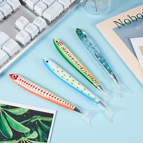 Outus 12 Pieces Fish Pens Cute Fishing Birthday Party Favors Decoration Writing Ballpoint Pens for Office School Christmas Near Year Gifts (Aquatic) thumbnail 2