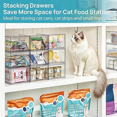 Vtopmart 4 Pack Small Clear Stackable Storage Drawers,Acrylic Bathroom Makeup Organizer,Plastic Storage Bins For Vanity, Undersink, Kitchen Cabinets, Pantry, Home Organization thumbnail 7