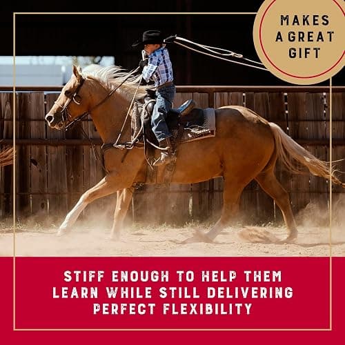 Weaver Equine Waxed Nylon Kids Lasso Rope, Lightweight Cowboy Rope Lasso for Practice, Colorful Loop Roping Ropes for Kids 5/16" x 20' thumbnail 4