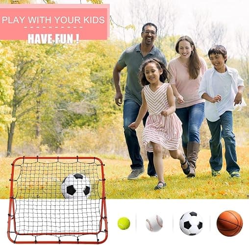 Rebounder Net Practise Football Training Net Soccer Kickback Target Goal Pro for Children Kids Play Teaching Equipment Adjustable Portable Soccer Door thumbnail 2