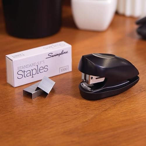 Swingline Tot Mini Stapler, 12 Sheet Capacity, Jam Free, includes 1000 Staples and Built-In Staple Remover, Black (79171) thumbnail 2