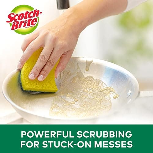 Scotch-Brite Scrub Sponge, 9 Pack, Heavy Duty, Sponges for Dishes ,Garage,Outdoor, Kitchen thumbnail 3