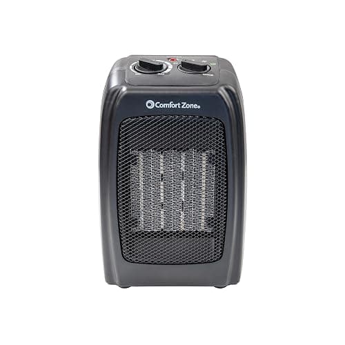 Comfort Zone CZ442E Personal Energy Save Ceramic Heater - 1500W Portable with Adjustable Thermostat, Tip-Over Switch & Overheat Protection, Black thumbnail 3