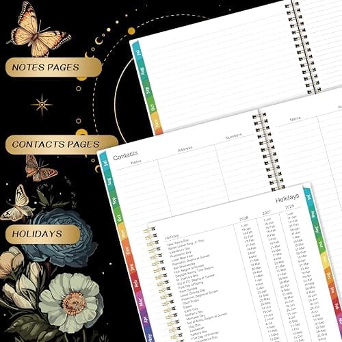 Planner 2026-2027 - Academic Planner 2026-2027, July 2026 - June 2027, 9" x 11", 26-27 Planner Weekly and Monthly, Colorful Tabs, Back Pocket, Perfect Daily Organizer - Butterfly thumbnail 6