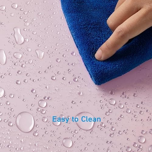 EHZNZIE Shower Curtain Liner Light Weight PEVA, Shower Liner 72x72 Inches, Waterproof, No Chemical Smell with 12 Rust Proof Metal Grommets for Bathroom Shower Curtain, Pink thumbnail 6