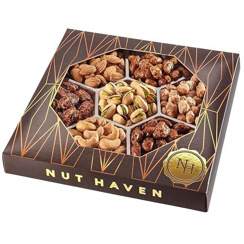Holiday Christmas Nuts Gift Basket - Assortment of Sweet & Roasted Salted Gourmet Nuts - Assorted Food Gift Box for Christmas, Holiday, Family, Sympathy, Men & Women. thumbnail 3