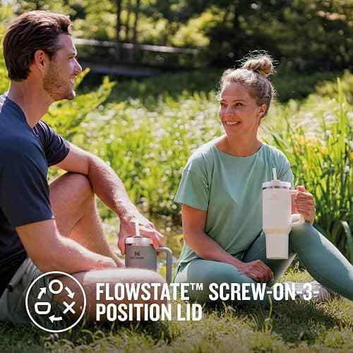 Stanley Quencher H2.0 Flowstate Borraccia Con Cannuccia - Freddo Per 9-11 Ore - Con Ghiaccio Per 40-48 Ore - Senza BPA - Tazza Termica Con Manico thumbnail 5