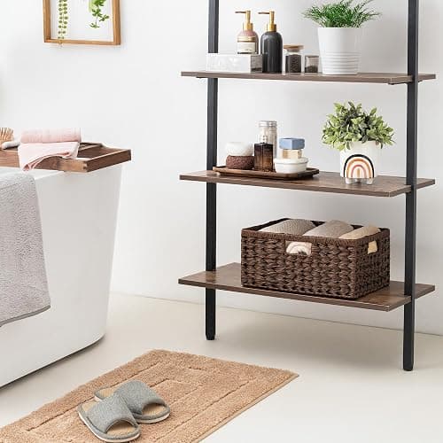 GRANNY SAYS Wicker Storage Baskets for Shelves, Plastic Brown Basket,1-Pack | Waterproof Wicker Baskets for Organizing, Woven Baskets for Shelves, Decorative Basket for Pantry, Brown Basket for Storage thumbnail 2