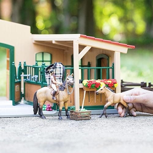 Schleich Farm World - 96PC Riding Center with 2 Horse Figurines, Rider Figure, and Accessories - Screen Free, Realistic Farm Animal Toys for Girls and Boys - Kids 3+ | 42195 thumbnail 6