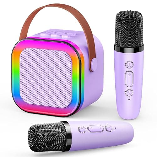 Dislocati Girls Toys Age 3-15, Karaoke Machine 2 Microphones Kids Toys for 3-12 Year Old Girls Birthday Presents Microphone for Kids 3-12 Year Old Girls Christmas Xmas Gifts - Image 1