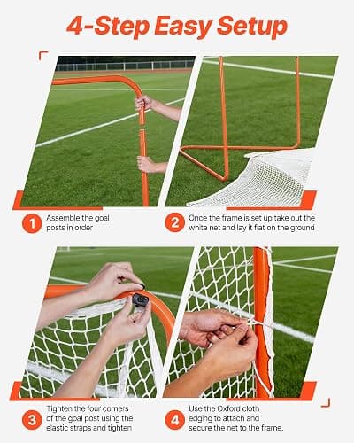 VEVOR Portable Lacrosse Goal - Complete Training Accessory Set with Extended Coverage for Youth and Adults thumbnail 7