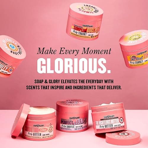 Soap & Glory Smoothie Star Exfoliating Body Scrub - Buff & Smooth Skin - Almond & Caramel Scented Vegan Body Polish - Brightening Scrub with Honey Extract + Sweet Almond Oil (300ml) thumbnail 8