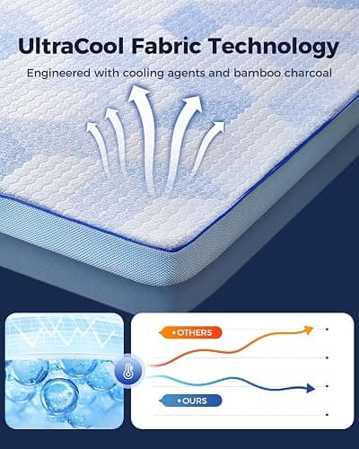 PERLECARE 3 Inch Twin XL Medium-Firm Memory Foam Mattress Topper, CertiPUR-US®, Cooling Bamboo Cover, Removable&Washable, Oeko-Tex Certified thumbnail 5
