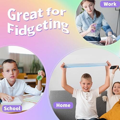Fidget Toy Stress Cube 4 Pack, Cube Squishies Anxiety Stress Relief with Thick Substance,Fidgets for Classroom,Stress Balls for Adults Kids Children Teens thumbnail 6