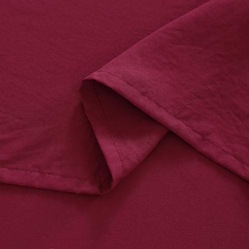 NTBAY Twin Comforter Set with Sheets, 5 Pieces Soft and Breathable Twin Bedding Set, Twin Bed in a Bag, Down Alternative Comforter Set Solid Color All Season, Kids Bedding Set, Wine Red thumbnail 7