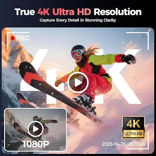 4K Digital Camera Pink for Girls Teens: 64MP Vlogging Camera with Flip Screen - 16X Zoom - Cute Compact Cam for Photography and YouTube – Aesthetic Point and Shoot Gift for Ages 8-18 thumbnail 2