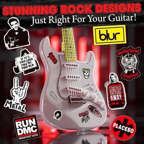 100 Pcs Rock Band Music Stickers – Durable and Waterproof Vinyl Stickers Featuring Iconic Bands | Punk, Metal, Rock Decals | Scratch-Resistant, Vibrant Colors for Laptops, Guitars, Water Bottles thumbnail 6