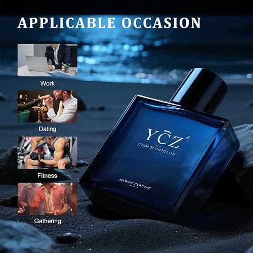 Ycz Midnight Marine Eau De Parfum For Men, 3.4 Fl Oz | Long-Lasting Fresh Marine Woody Fragrance With Grapefruit, Ginger, And Cedar Notes For Daily Wear, Date Nights, And Gifts. thumbnail 8