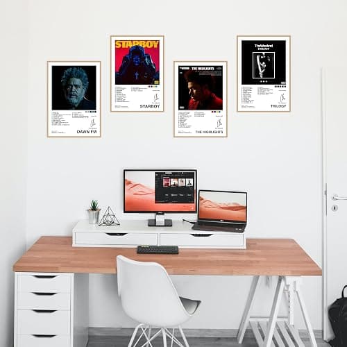 CodersParadise Weekend Wall Posters Set of 6 – Aesthetic Music Artist Wall Art Prints, Pop Singer Poster Pack for Bedroom, Dorm, Living Room Decor, Premium Paper with Glue Dots Included (A4 8x12 Inch, Unframed) thumbnail 2