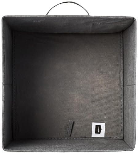 Amazon Basics Collapsible Fabric Storage Cubes Organizer with Handles, Sturdy, Foldable, Space-Saving, 10.5"x10.5"x11", Gray, 6-Pack thumbnail 5