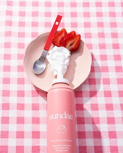 sundae Whipped Shower Foam Strawberries & Cream Foaming Body Wash 8.9 fl oz, 265ml thumbnail 3