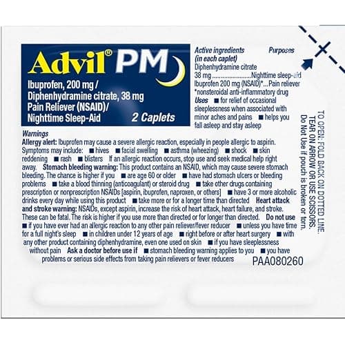 Advil Liqui-Gels Pain Reliever and Fever Reducer, Pain Medicine for Adults with Ibuprofen 200mg for Headache, Backache, Menstrual Pain and Joint Pain Relief - 200 Capsules, Advil PM Ibuprofen - 2 Ct thumbnail 15