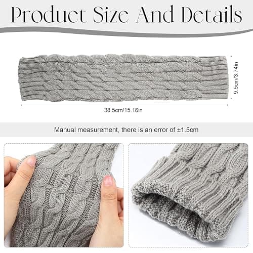 3 Pairs Leg Warmers for Women, Knitted Leg Warmers Knit Winter Thermal Warm Leg Warmer Long Socks Boot Cuffs for Women Girls thumbnail 2