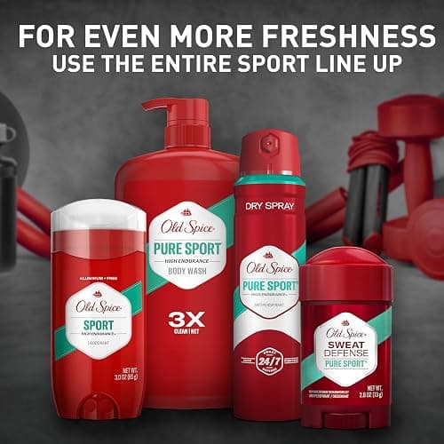 Old Spice Aluminum Free Deodorant For Men, High Endurance, 24/7 Sweat Defense & Odor Protection, 24/7 Freshness & Lasting Scent, Pure Sport Scent, 3.0 oz (Pack of 2) thumbnail 9