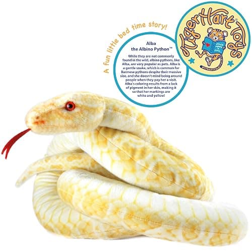 TigerHart Alba The Albino Burmese Python - 100 Inch Long Stuffed Animal Plush Snake thumbnail 2