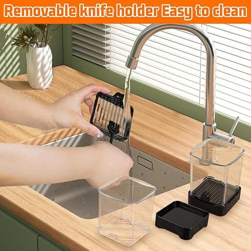 GENGCANG Fruit Slicer Cup for Strawberry, Banana, Hard-Boiled Egg - Detachable Cutter with Push Plate - 304 Stainless Steel Blade - Rapid & Safe Slicing Kitchen Gadget for Quick Meal Prep (Black) thumbnail 7