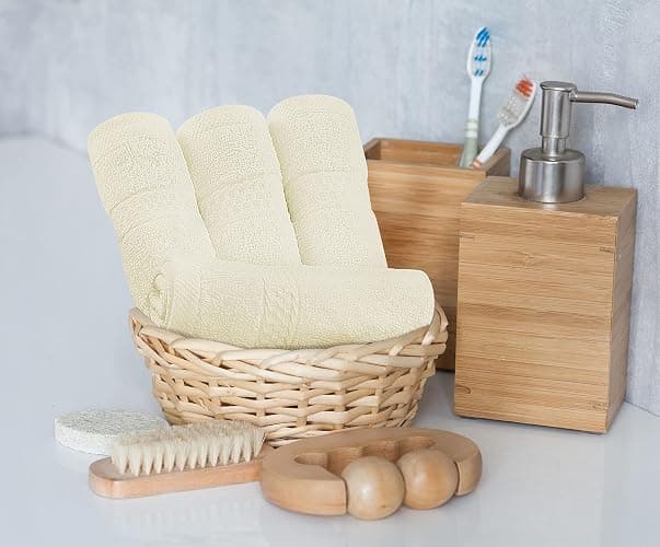 Utopia Towels 8 Piece Luxury Towel Set – Majestic Plush, Super Absorbent & Quicker-to-Dry, Thick 100% Ring Spun Cotton Towels for Bathroom, Spa & Hotel – 2 Bath, 2 Hand, 4 Washcloths, Ivory thumbnail 8