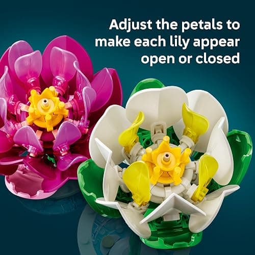 LEGO Botanicals Water Lilies 11511 | Building Toys for Girls & Boys, Ages 9+, Decor for Bedroom & Desk, Artificial Flowers, 259 pieces, Gift for Birthdays thumbnail 6