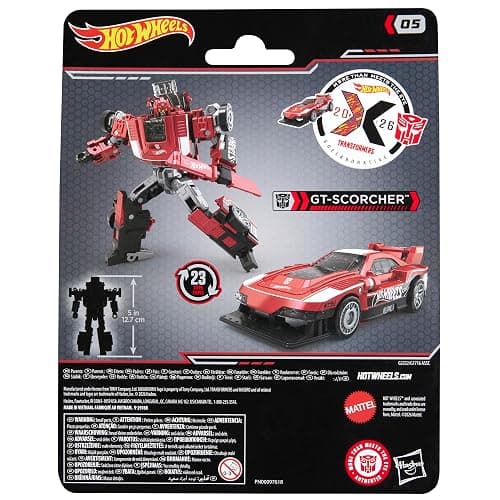 Transformers Collaborative Hot Wheels® x GT-Scorcher, Deluxe Class 5-Inch Robot Action Figure Converts to Racecar, Ages 8+ thumbnail 15