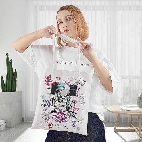 WZMPA Video Gamer Tote Bag Computer Game Player Gift J Was Here Shopping Grocery Bag Electronic Games Merch thumbnail 6