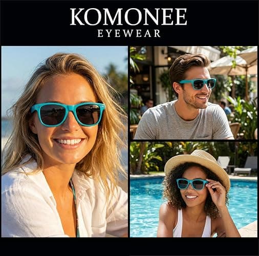 Komonee Drifter Sunglasses UV400 Protection Classic Style Retro Sun Shades Eye Glasses Unisex For Men Women Travel & Fashion – Lightweight Frame Fashion Eyewear for Outdoor Activities thumbnail 4