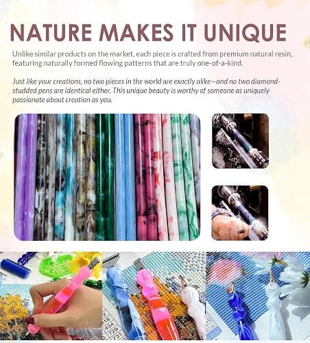 Hailivike 17PCS Threaded Diamond Art Tools, Upgraded Stainless Steel Tips Diamond Painting Pen No Loosen, Blue Set thumbnail 4