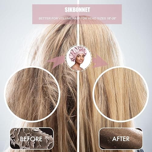 Doitory Satin Silk Bonnet for Sleeping, Soft Satin Lined Hair Bonnet for Women, Double Layer Sleep Nightcap thumbnail 5