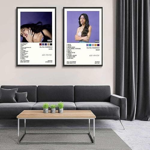 Sumooa 2 PCS Olivia Poster Rodrigo Music Album Cover Für Zimmer, Ästhetische Leinwand-Wandkunst, Schlafzimmer-Dekor 12x18inch(30x45cm) thumbnail 2