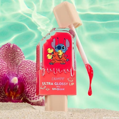 ColourPop x Stitch Ultra Glossy Lip Gloss - High-Shine, Non-Sticky & Hydrating Lip Gloss with a Flexible Paddle Applicator - Sheer Coral Red - Experiment 626 (0.24 Fl oz) thumbnail 7