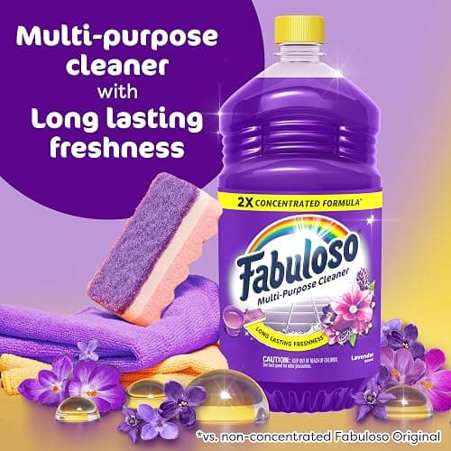 Fabuloso 2X All-Purpose Cleaner, Lavender Scent, 56 fl oz | No Rinse Floor Cleaner, Long-Lasting Freshness, Multi-Purpose Cleaner, Concentrated Formula, Everyday Cleaning, No Residue thumbnail 3
