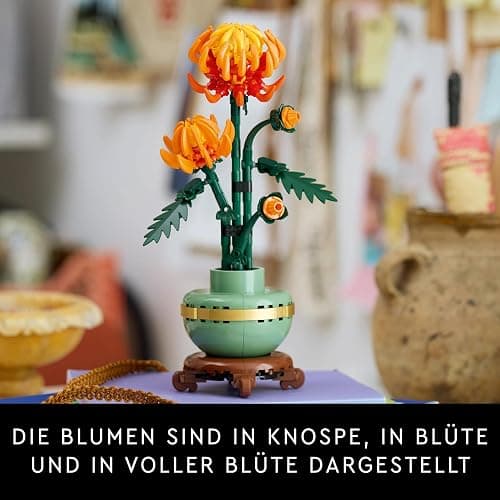 LEGO Botanicals Chrysantheme- Kreatives Bauset für Erwachsene - Pflegeleichte Spielzeug-Pflanze zum Verschenken - Blumendeko aus der Botanik Kollektion - Entspannende Aktivität 10368 thumbnail 4