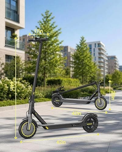 Maxshot Electric Scooter, 350W/500W Powerful Motor, 19-22 MPH Max Speed, 15-28 Miles Range, Foldable escooter with Dual Braking Systems, Smart APP thumbnail 9