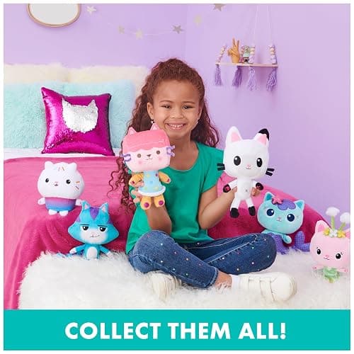 Gabby’s Dollhouse, 8-inch MerCat Purr-ific Plush Toy, Kids Toys for Ages 3 and up - Mercat thumbnail 6