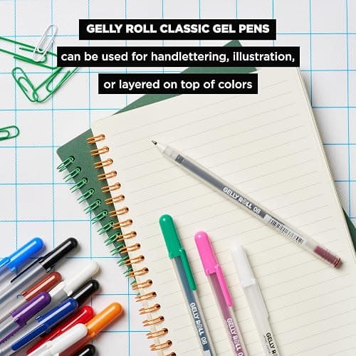 SAKURA Gelly Roll Classic Gel Pens, Opaque White Ink, Ass't Tips 05/08/10, 6 PK 57461 thumbnail 5