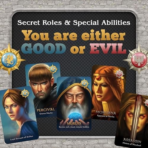 The Resistance: Avalon Card Game - Thrilling Social Deduction Board Game - Quick Strategy & Deception for 5-10 Players - Ages 13+ - 30 Minute Play Time - By Indie Boards & Cards thumbnail 4