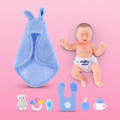 MY MINI Mom & Baby Surprise (Maria) By ZURU | mini pregnancy doll toy with newborn baby accessories, realistic nurturing play, collect all 3, play & display, kids gifts thumbnail 4