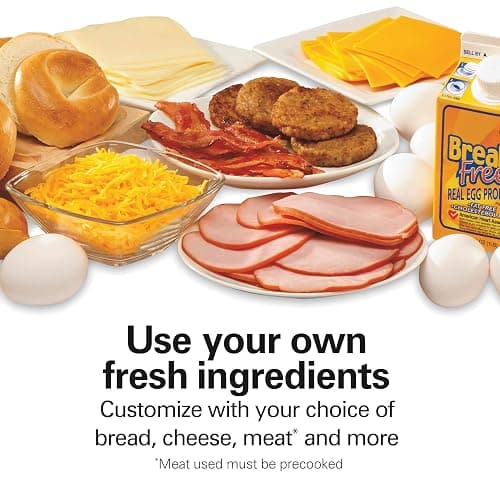 Hamilton Beach Dual Breakfast Sandwich Maker with Timer, Ready in 5 Minutes, Removable Dishwasher Safe PFAS-Free Non-Stick Egg Cooker Ring, Silver (25490MNA) thumbnail 6