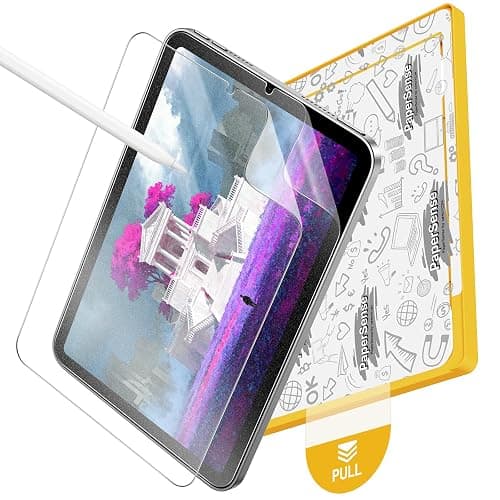 OMOTON PAPERSENSE 2 Pack Paper Screen Protector for iPad Mini 7 A17 Pro Mini 6 6th(2024/2021, 8.3-inch), Anti-glare Matte PET Film with Easy Installation Tray, Draw Like on Paper, Ultra-Responsive - Image 1