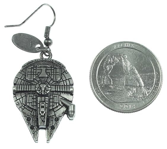 Star Wars Millennium Falcon 3D Dangle Earrings thumbnail 2